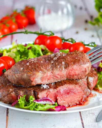Ribeye-Steak nach Protein- und Fettschätzungen gescannt